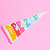 Delta Zeta Rainbow Pennant Flag