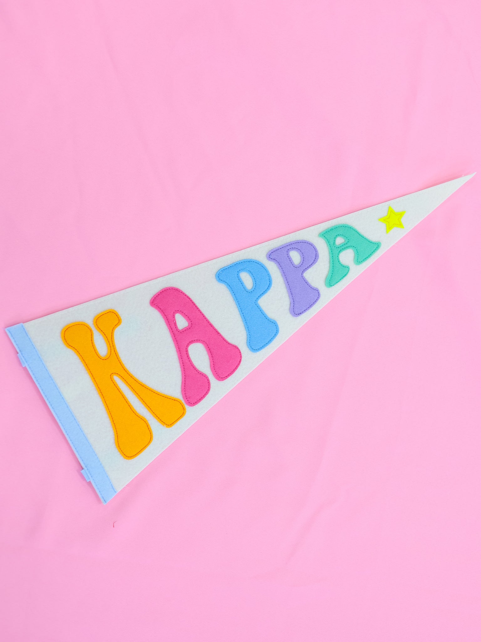 Kappa Kappa Gamma Rainbow Pennant Flag