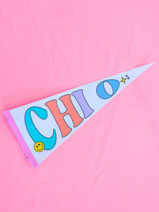 Chi Omega Party Pennant Flag