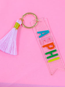 Alpha Epsilon Phi Sparkle Tassel Key Fob