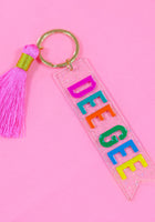 Load image into Gallery viewer, Delta Gamma Sparkle Tassel Key Fob
