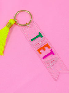 Theta Phi Alpha Sparkle Tassel Key Fob