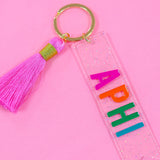 Alpha Phi Sparkle Tassel Key Fob