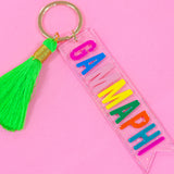Gamma Phi Beta Sparkle Tassel Key Fob