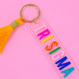Sigma Sigma Sigma Sparkle Tassel Key Fob