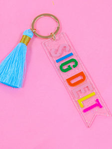 Sigma Delta Tau Sparkle Tassel Key Fob