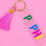 Pi Beta Phi Sparkle Tassel Key Fob