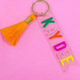 Kappa Delta Sparkle Tassel Key Fob