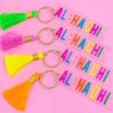 Alpha Chi Omega Sparkle Tassel Key Fob