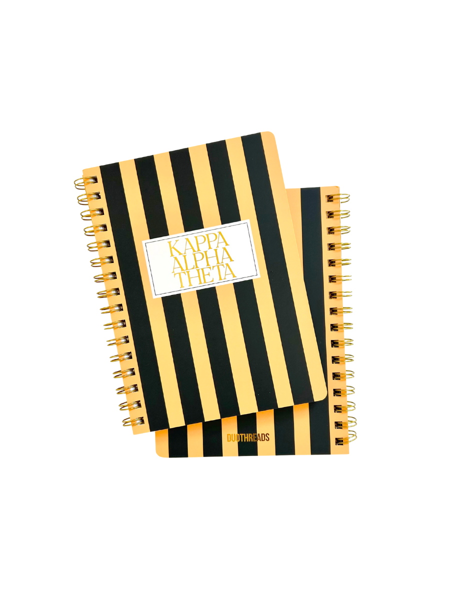 Kappa Alpha Theta Stripe Sorority Notebook