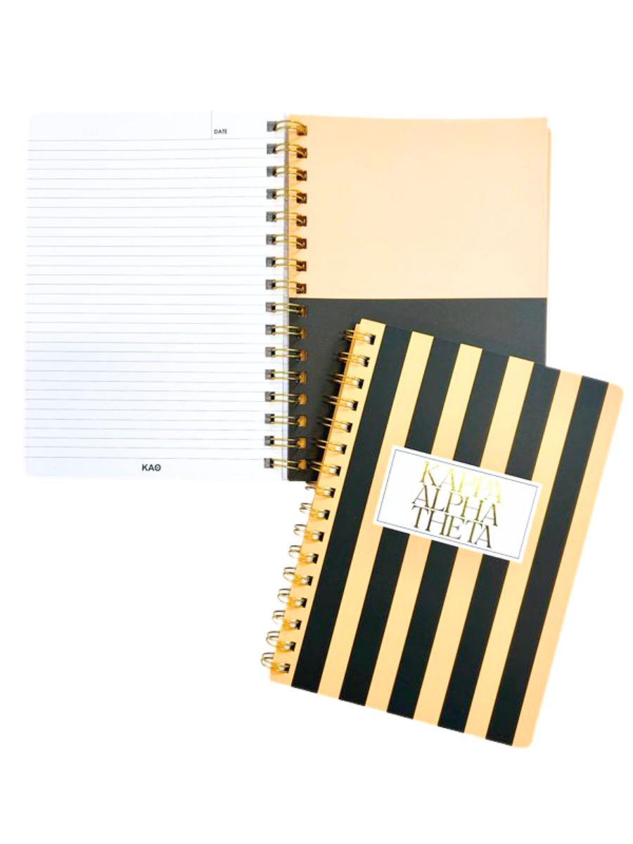 Kappa Alpha Theta Stripe Sorority Notebook