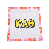 Kappa Alpha Theta Sorority Bubble Letter Needlepoint Canvas