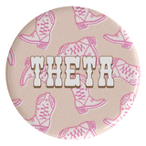 Kappa Alpha Theta Boot Scootin Sorority Button