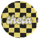 Kappa Alpha Theta Checker Sorority Button
