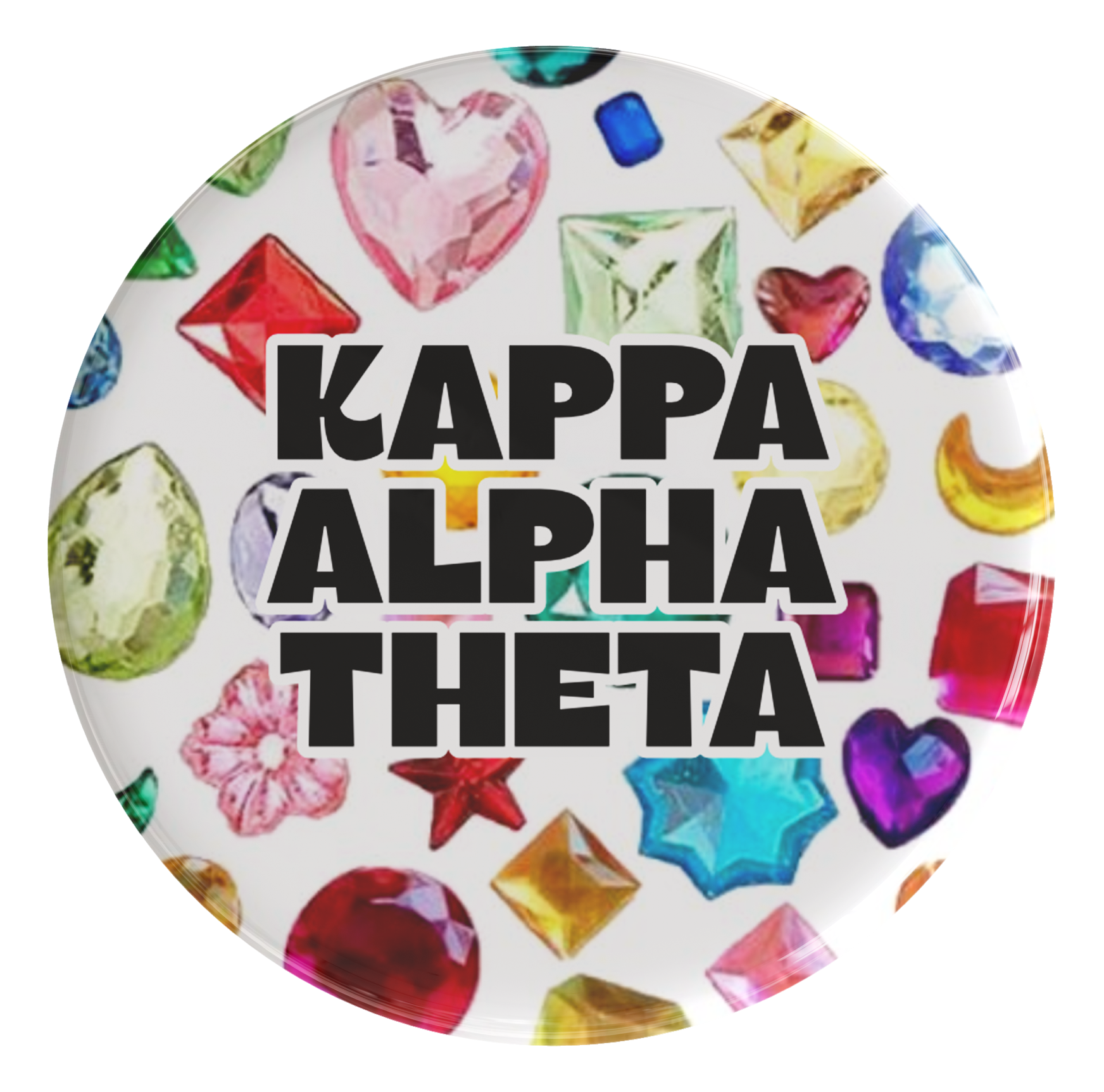 Kappa Alpha Theta Bejeweled Sorority Button