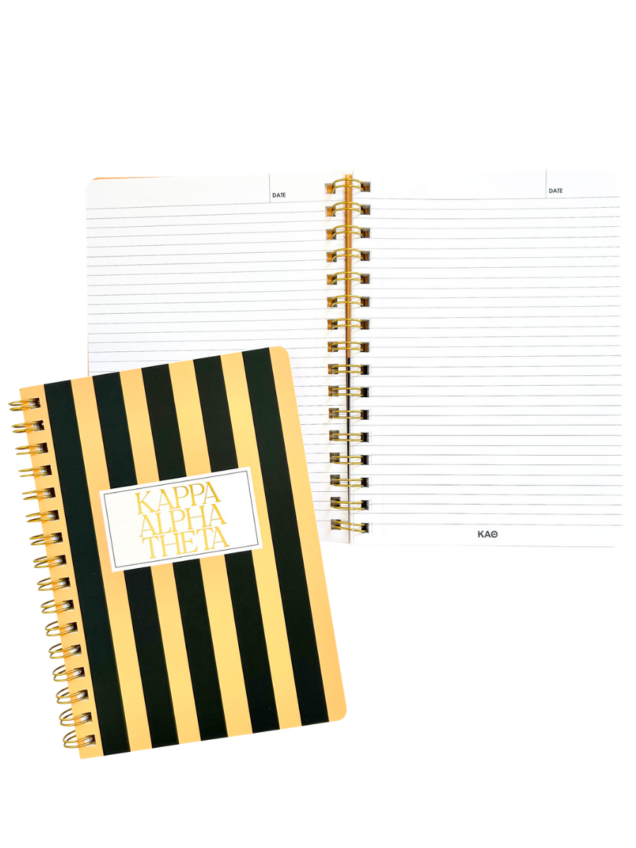 Kappa Alpha Theta Stripe Sorority Notebook