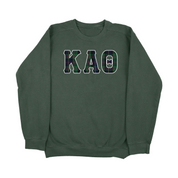 Dad's Plaid Embroidered Letter Sorority Sweatshirt