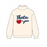Kappa Alpha Theta Love Club Sorority Mock Neck