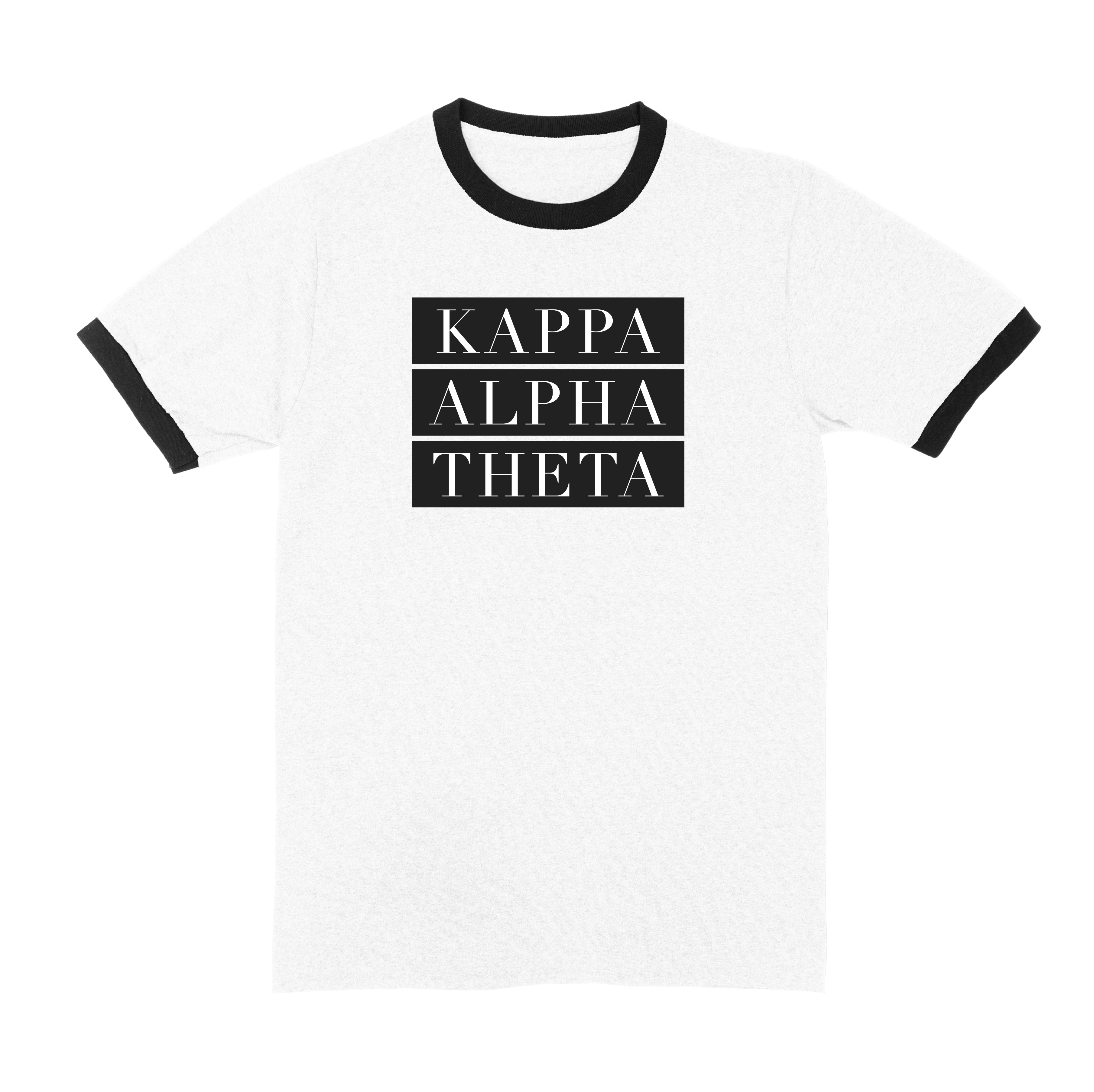 Kappa Alpha Theta Ringer Block Sorority Tee