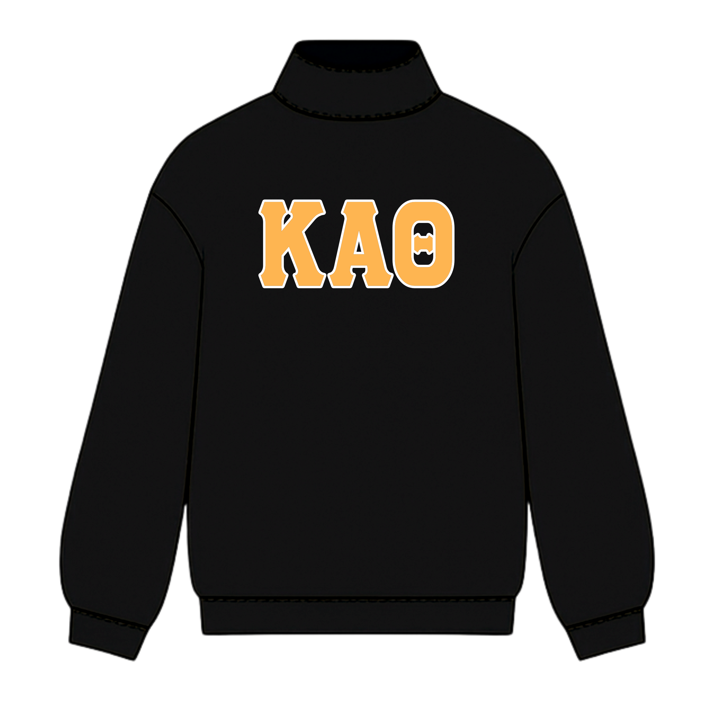 Classic Twill Sorority Embroidered Mock Neck