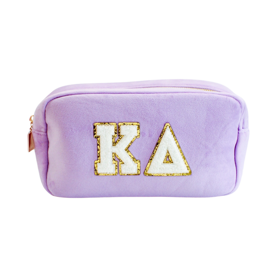 Kappa Delta Chenille Sorority Cosmetic Bag