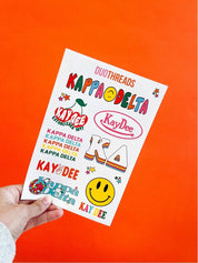 Kappa Delta Sorority Rainbow Sticker Sheet
