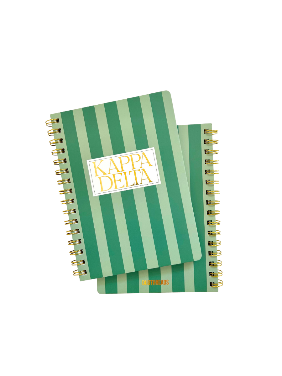 Kappa Delta Stripe Sorority Notebook