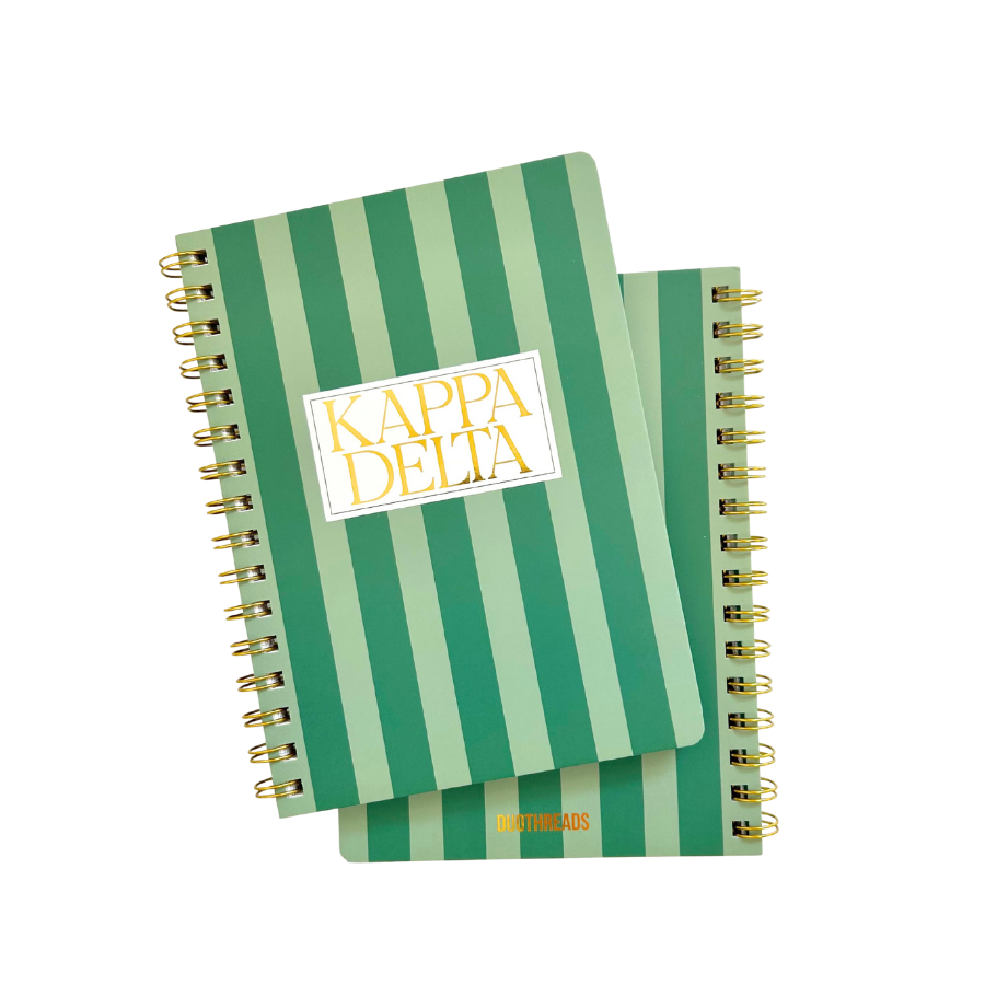 Kappa Delta Stripe Sorority Notebook