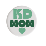 Mom Heart Sorority Button