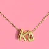 Kappa Delta Bubble Letter Necklace