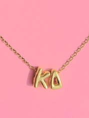 Bubble Letter Sorority Necklace