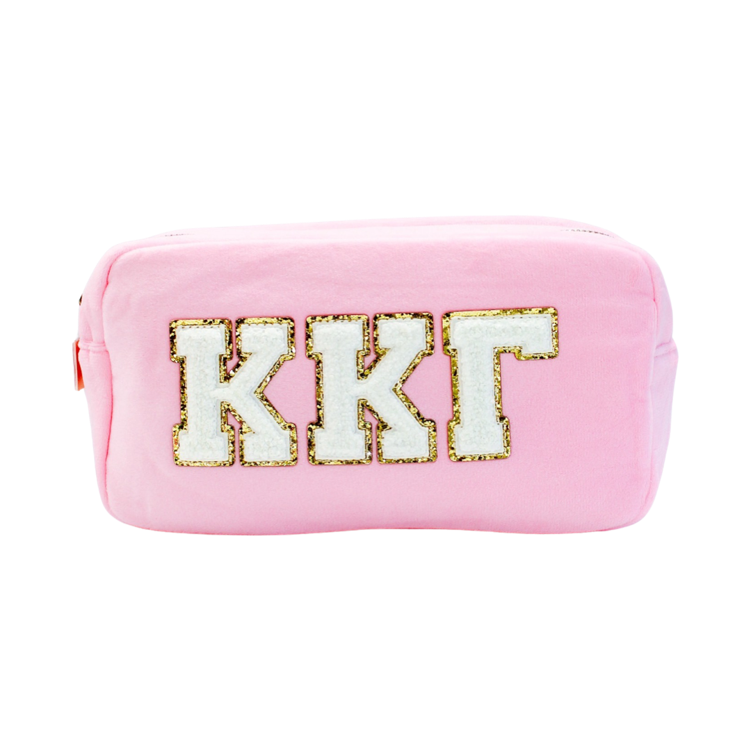 Chenille Sorority Cosmetic Bag