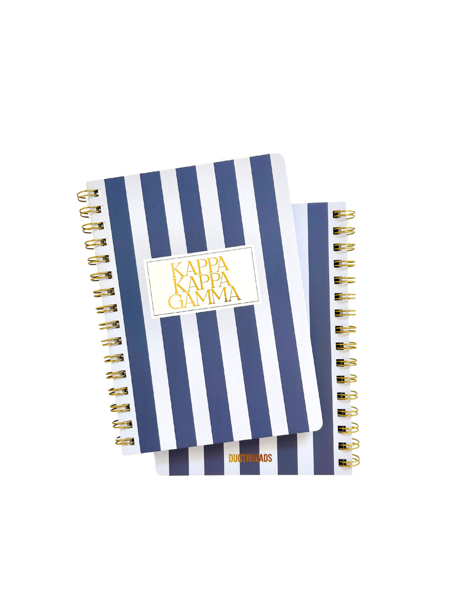 Kappa Kappa Gamma Stripe Sorority Notebook