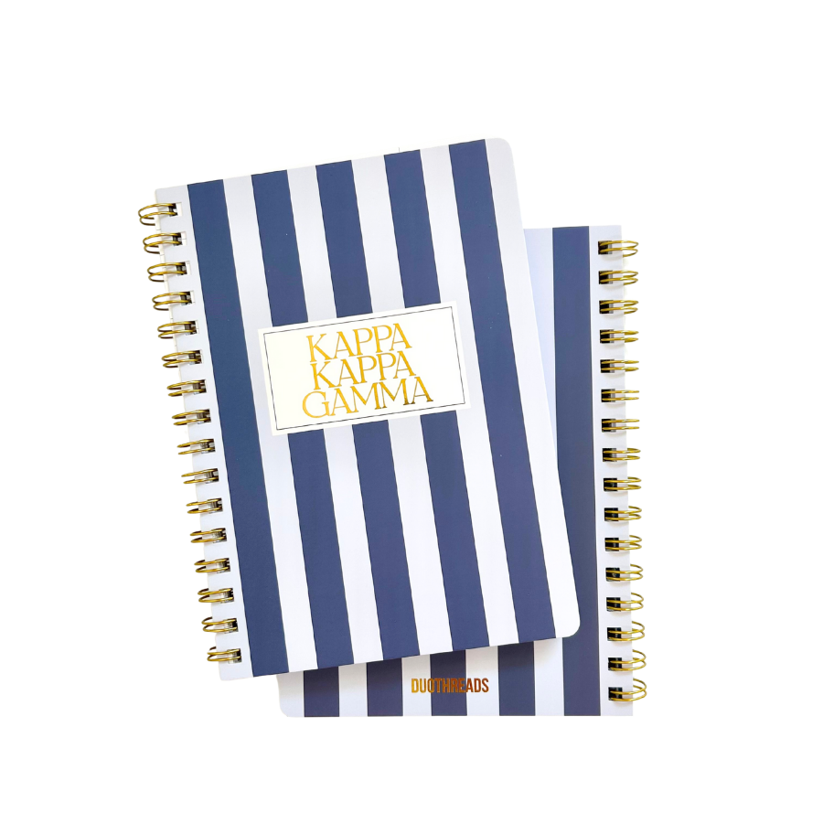 Kappa Kappa Gamma Stripe Sorority Notebook