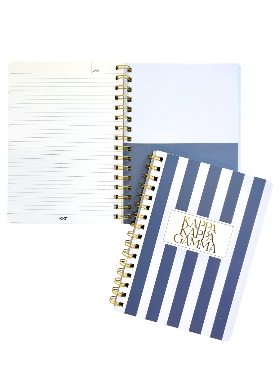 Kappa Kappa Gamma Stripe Sorority Notebook