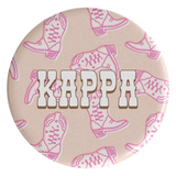 Kappa Kappa Gamma Boot Scootin Sorority Button