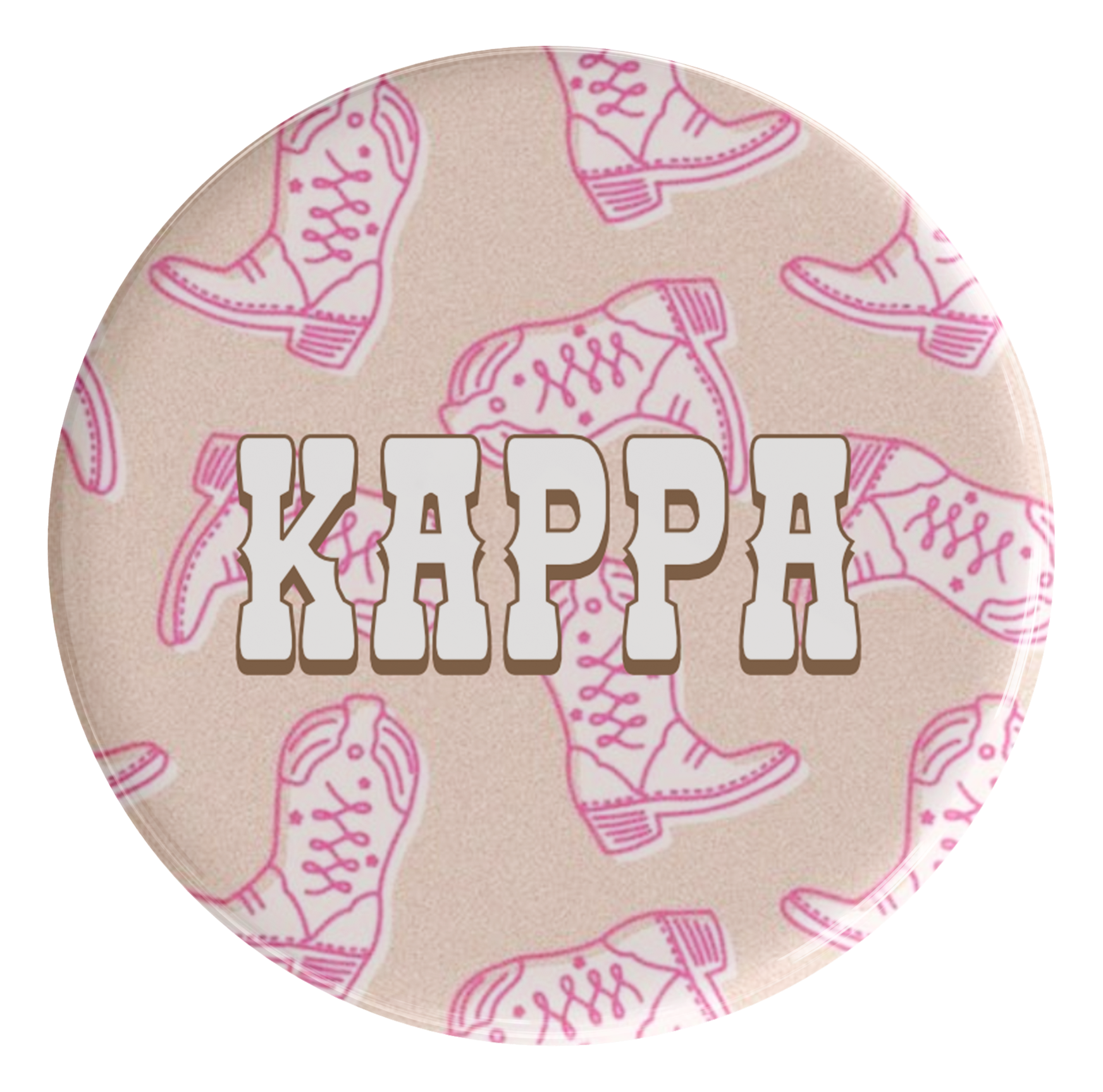 Kappa Kappa Gamma Boot Scootin Sorority Button