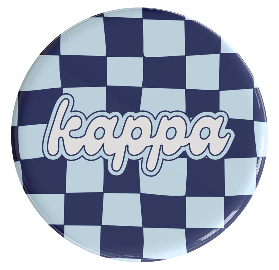 Kappa Kappa Gamma Checker Sorority Button