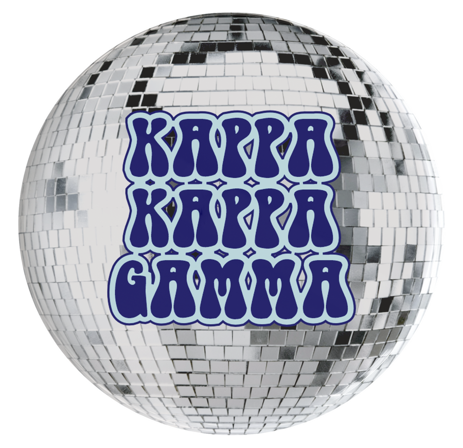 Kappa Kappa Gamma Disco Sorority Button