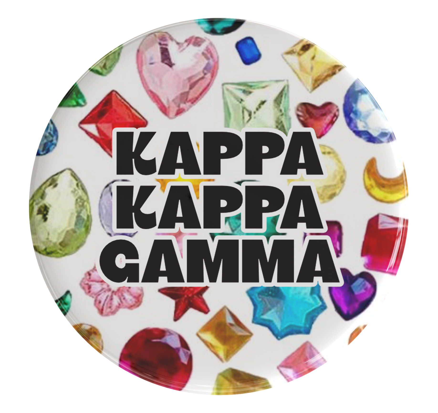 Kappa Kappa Gamma Bejeweled Sorority Button