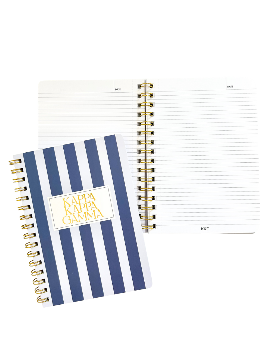 Kappa Kappa Gamma Stripe Sorority Notebook