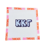 Sorority Bubble Letter Needlepoint Canvas