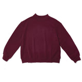 maroon mock neck flat lay