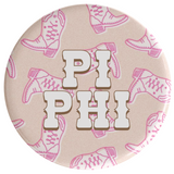 Pi Beta Phi Boot Scootin Sorority Button