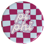 Pi Beta Phi Checker Sorority Button