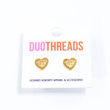 Pi Beta Phi Heart Earrings