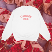 Pi Beta Phi J'Adore Sorority Crewneck Sweatshirt