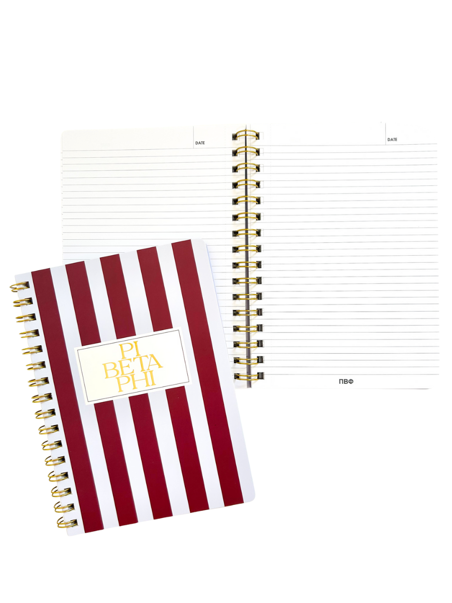 Pi Beta Phi Stripe Sorority Notebook