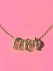 Bubble Letter Sorority Necklace
