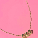 Pi Beta Phi Bubble Letter Necklace